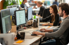 Developer working